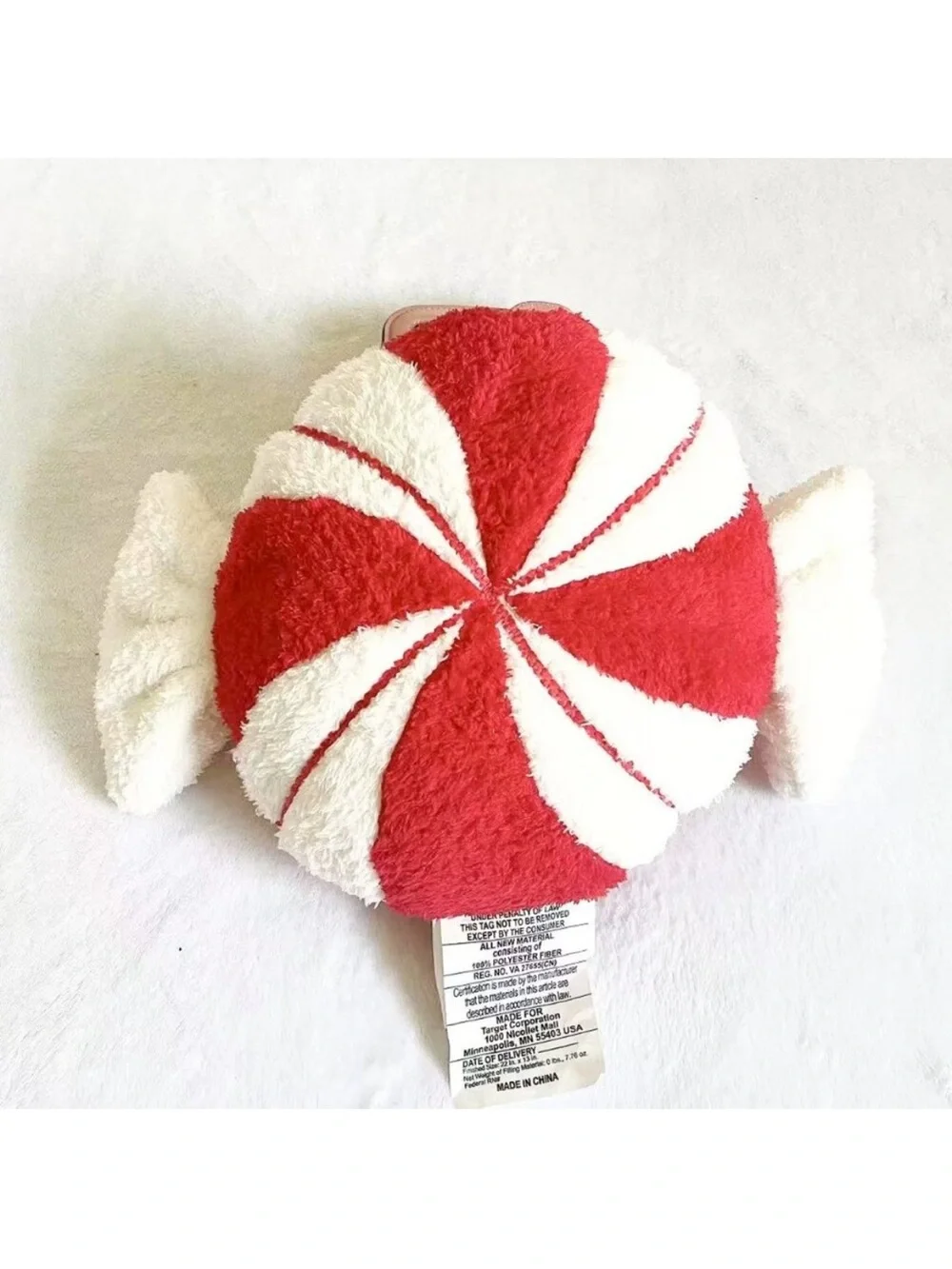 Wondershop Red and White Peppermint Candy Holiday Plush Pillows